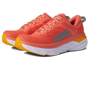 Hoka womens bondi 7 in camellia/coastal shade size 8.5 tennis shoe